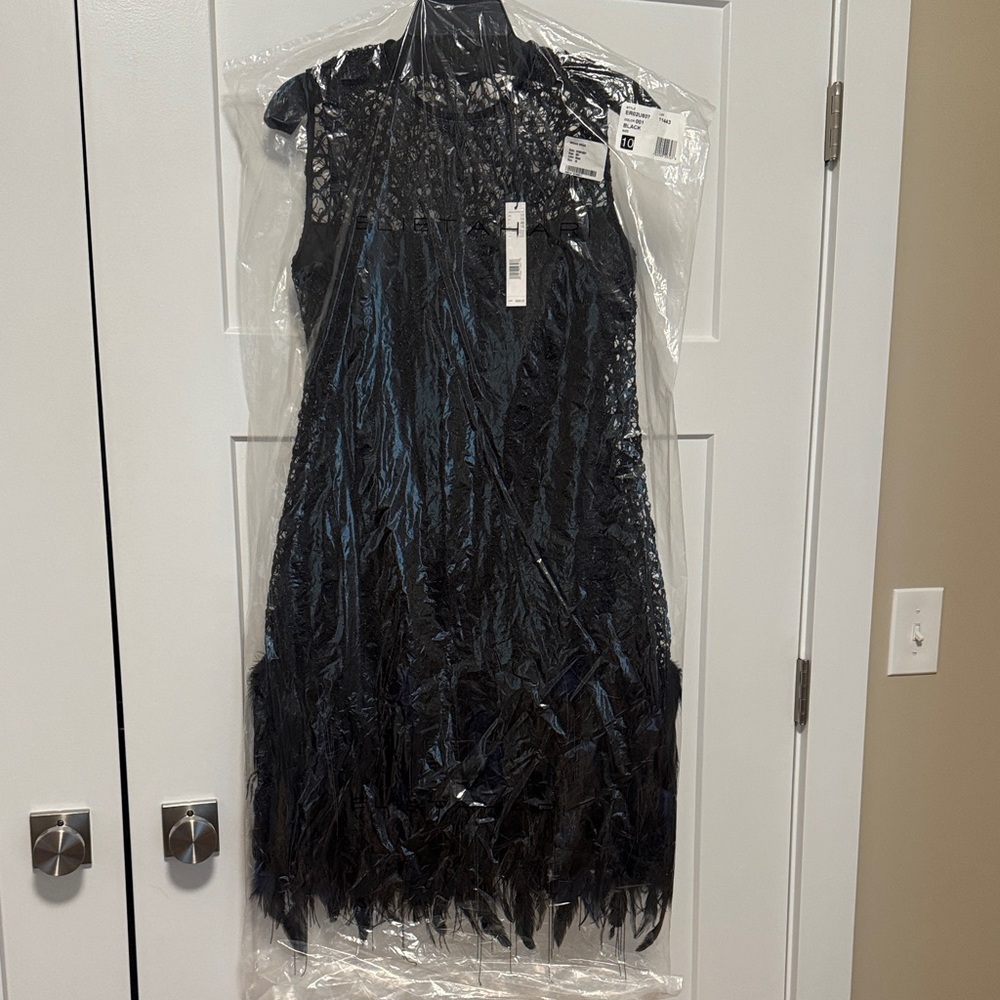 Elie Tahari Black Beaded Dress